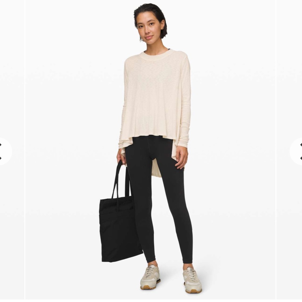 LULULEMON dare to drape long sleeve in light ivory